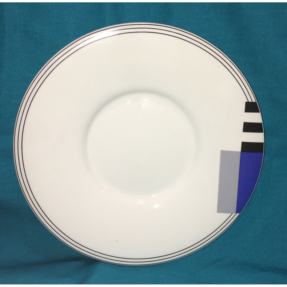 MIkasa High Spirits Saucer Abstracts Geometric Mid Century Designed